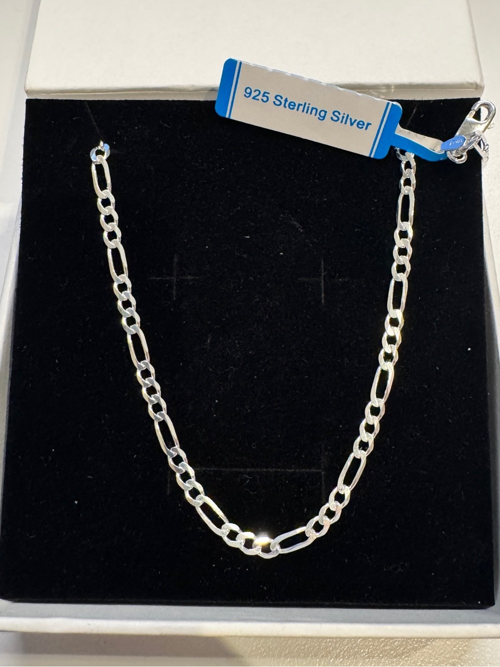 925 Sterling Silver Figaro Chain Necklace - 925 Sterling Silver